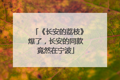 《长安的荔枝》爆了，长安的同款竟然在宁波