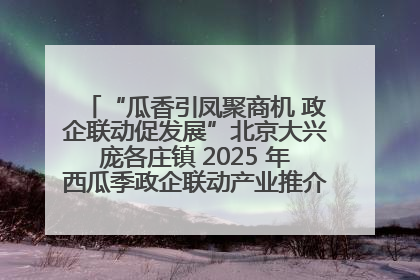 “瓜香引凤聚商机 政企联动促发展”北京大兴庞各庄镇 2025 年西瓜季政企联动产业推介活动圆满举行