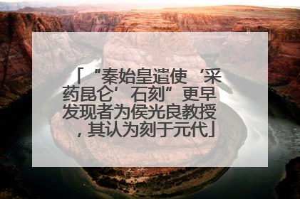 “秦始皇遣使‘采药昆仑’石刻”更早发现者为侯光良教授，其认为刻于元代