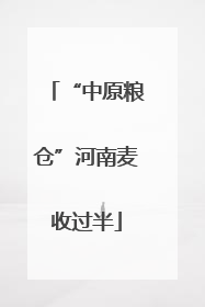 “中原粮仓”河南麦收过半