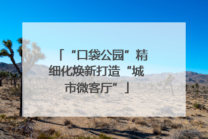“口袋公园”精细化焕新打造“城市微客厅”