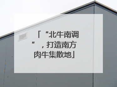 “北牛南调”，打造南方肉牛集散地