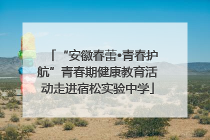 “安徽春蕾•青春护航”青春期健康教育活动走进宿松实验中学