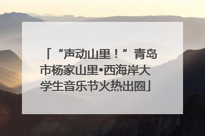“声动山里！”青岛市杨家山里•西海岸大学生音乐节火热出圈