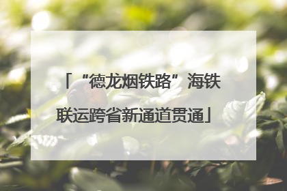 “德龙烟铁路”海铁联运跨省新通道贯通
