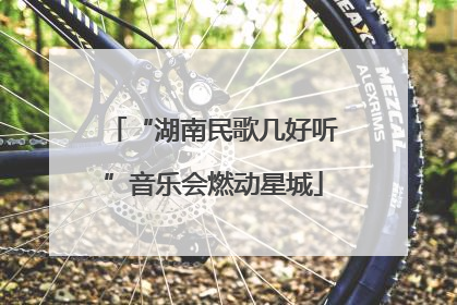 “湖南民歌几好听”音乐会燃动星城