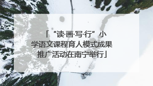 “读·画·写·行”小学语文课程育人模式成果推广活动在南宁举行