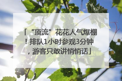 “顶流”花花人气爆棚！排队1小时参观3分钟，游客只敢讲悄悄话