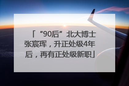 “90后”北大博士张宸珲，升正处级4年后，再有正处级新职