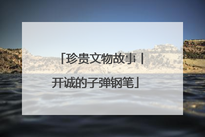 珍贵文物故事丨开诚的子弹钢笔