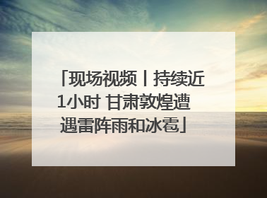 现场视频丨持续近1小时 甘肃敦煌遭遇雷阵雨和冰雹
