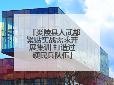 炎陵县人武部紧贴实战需求开展集训 打造过硬民兵队伍