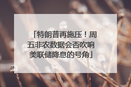 特朗普再施压！周五非农数据会否吹响美联储降息的号角