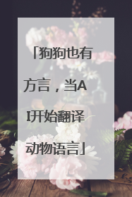 狗狗也有方言，当AI开始翻译动物语言