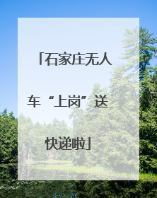 石家庄无人车“上岗”送快递啦