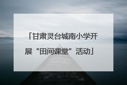 甘肃灵台城南小学开展“田间课堂”活动