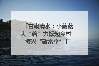 甘肃清水：小菌菇大“蘑”力撑起乡村振兴“致富伞”
