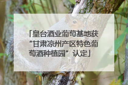 皇台酒业葡萄基地获“甘肃凉州产区特色葡萄酒种植园”认定