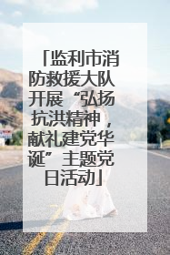 监利市消防救援大队开展“弘扬抗洪精神，献礼建党华诞”主题党日活动