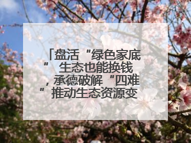 盘活“绿色家底” 生态也能换钱，承德破解“四难”推动生态资源变生态资产