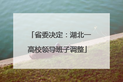 省委决定：湖北一高校领导班子调整