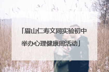 眉山仁寿文同实验初中举办心理健康周活动