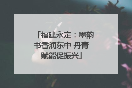 福建永定：墨韵书香润东中 丹青赋能促振兴