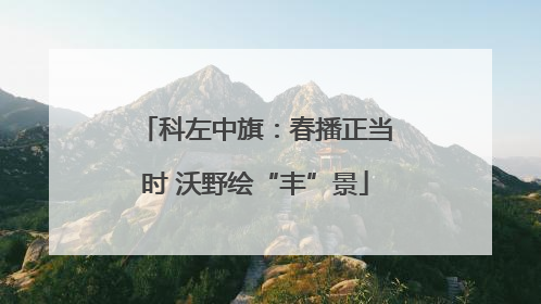 科左中旗：春播正当时 沃野绘“丰”景