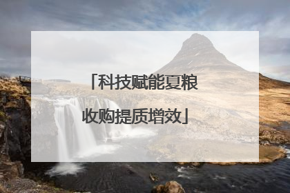 科技赋能夏粮收购提质增效