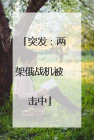 突发：两架俄战机被击中
