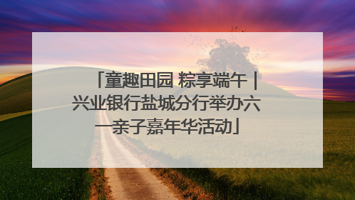 童趣田园 粽享端午｜兴业银行盐城分行举办六一亲子嘉年华活动