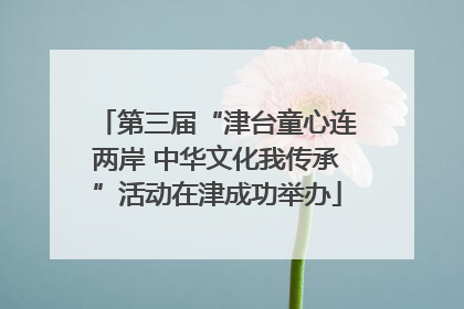 第三届“津台童心连两岸 中华文化我传承”活动在津成功举办