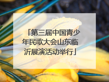 第三届中国青少年民歌大会山东临沂展演活动举行
