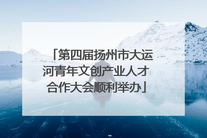 第四届扬州市大运河青年文创产业人才合作大会顺利举办