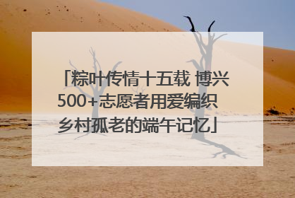 粽叶传情十五载 博兴500+志愿者用爱编织乡村孤老的端午记忆
