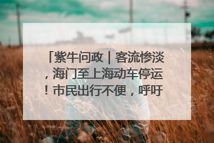 紫牛问政｜客流惨淡，海门至上海动车停运！市民出行不便，呼吁铁路部门恢复班次