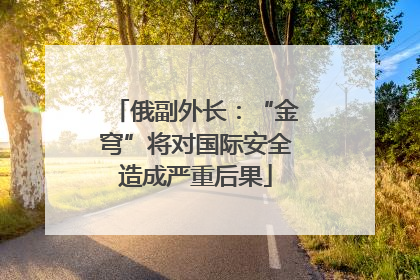 俄副外长：“金穹”将对国际安全造成严重后果