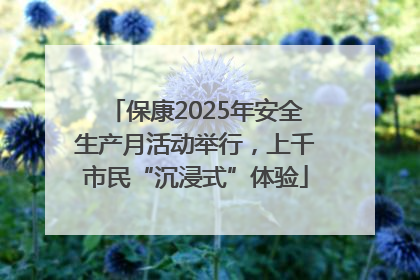 保康2025年安全生产月活动举行，上千市民“沉浸式”体验