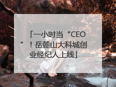 一小时当“CEO”！岳麓山大科城创业经纪人上线