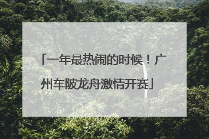 一年最热闹的时候！广州车陂龙舟激情开赛