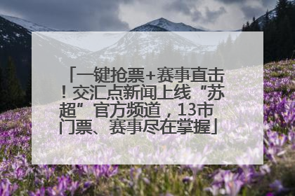 一键抢票+赛事直击！交汇点新闻上线“苏超”官方频道，13市门票、赛事尽在掌握