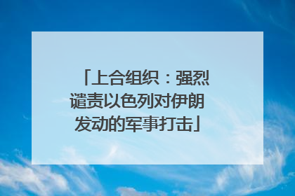 上合组织：强烈谴责以色列对伊朗发动的军事打击