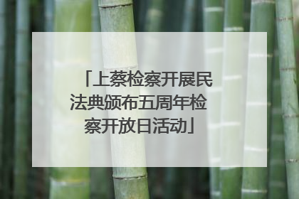 上蔡检察开展民法典颁布五周年检察开放日活动