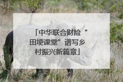 中华联合财险“田埂课堂”谱写乡村振兴新篇章