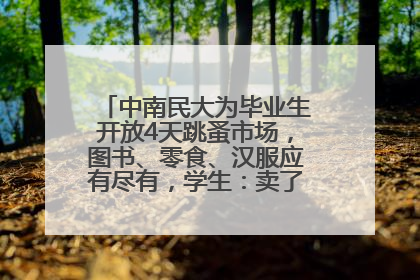 中南民大为毕业生开放4天跳蚤市场，图书、零食、汉服应有尽有，学生：卖了几十个手串
