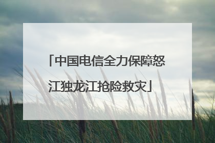 中国电信全力保障怒江独龙江抢险救灾