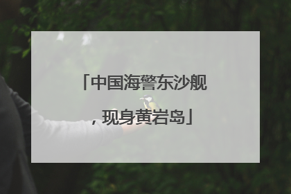 中国海警东沙舰，现身黄岩岛