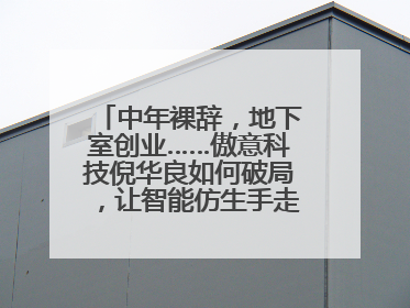 中年裸辞，地下室创业……傲意科技倪华良如何破局，让智能仿生手走进千家万户？