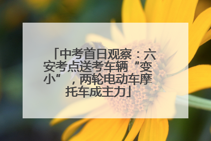 中考首日观察：六安考点送考车辆“变小”，两轮电动车摩托车成主力