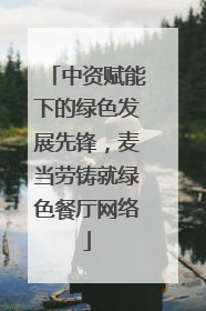 中资赋能下的绿色发展先锋，麦当劳铸就绿色餐厅网络